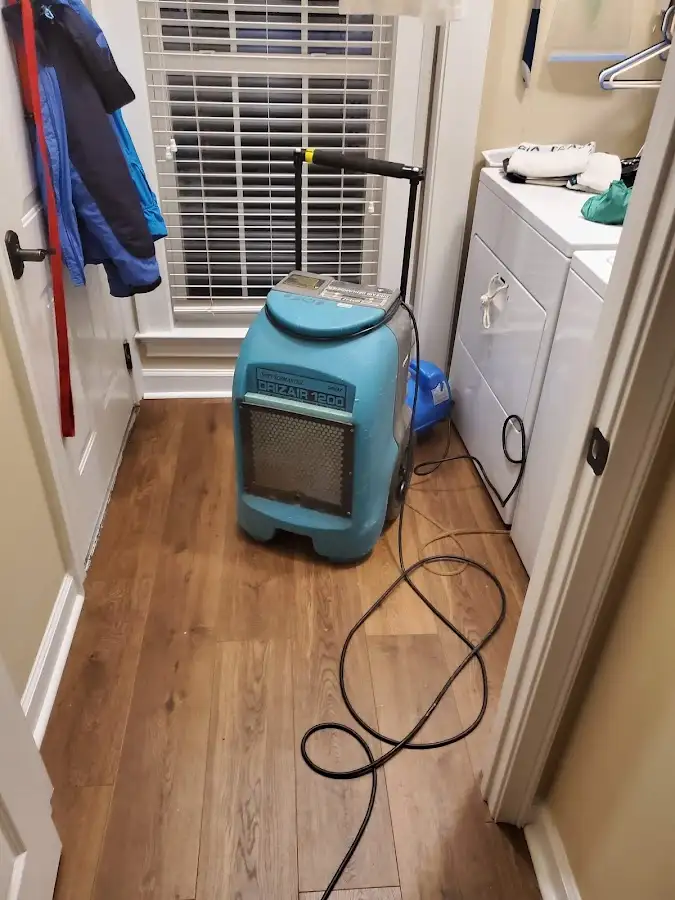 Commercial dehumidifier deployed for Flood Damage Cleanup in Bath